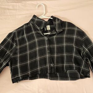 Cropped plaid shirt!